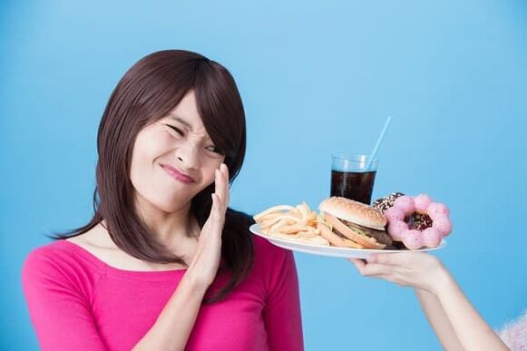 Rejection of the harmful diet